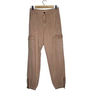 Guess Tan Cargo Jogger Pants Size 25 | Tencel Utility Zip Hem Street Style